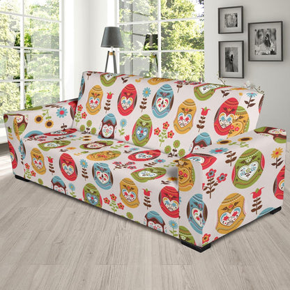Easter Eggs Pattern Print Design RB011 Sofa Slipcover-JORJUNE.COM