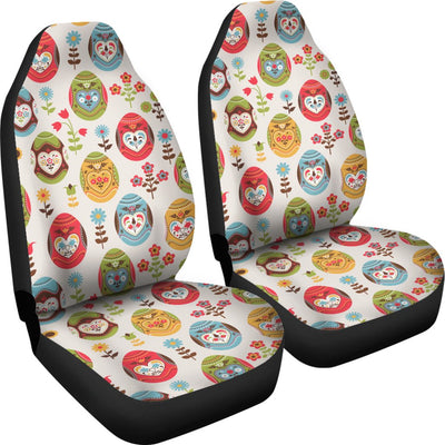 Easter Eggs Pattern Print Design RB011 Universal Fit Car Seat Covers-JorJune