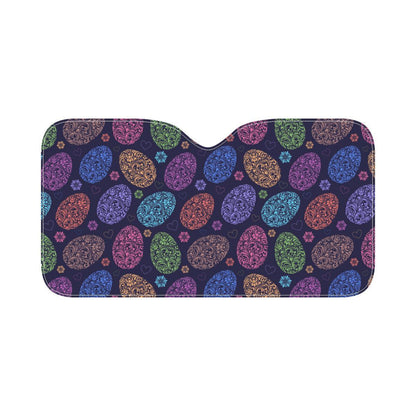 Easter Eggs Pattern Print Design RB012 Car Sun Shade-JorJune