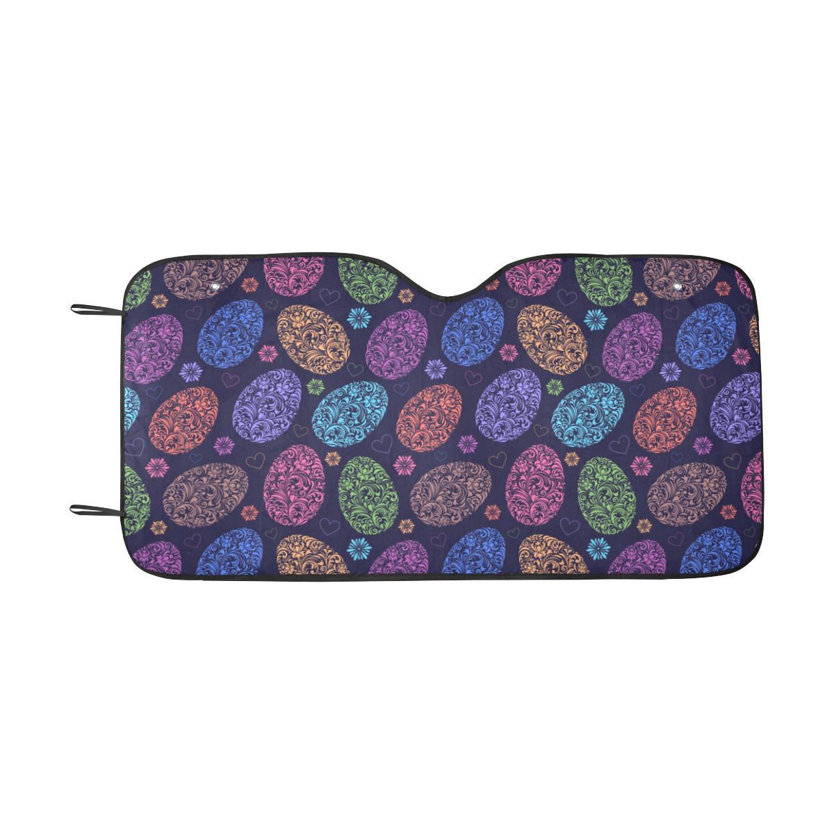 Easter Eggs Pattern Print Design RB012 Car Sun Shade-JorJune