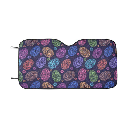 Easter Eggs Pattern Print Design RB012 Car Sun Shade-JorJune