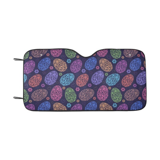Easter Eggs Pattern Print Design RB012 Car Sun Shade-JorJune