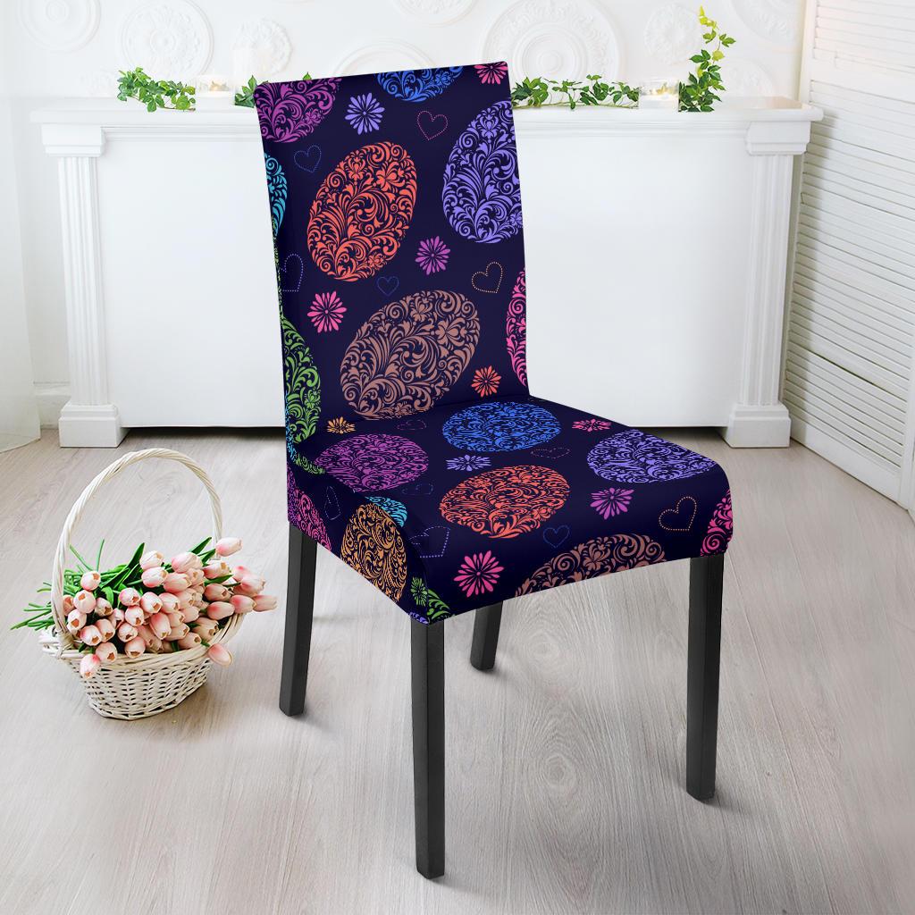 Easter Eggs Pattern Print Design RB012 Dining Chair Slipcover-JORJUNE.COM