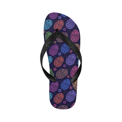 Easter Eggs Pattern Print Design RB012 Flip Flops-JorJune