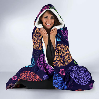 Easter Eggs Pattern Print Design RB012 Hooded Blanket-JORJUNE.COM