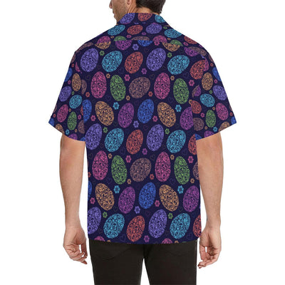 Easter Eggs Pattern Print Design RB012 Men Hawaiian Shirt-JorJune