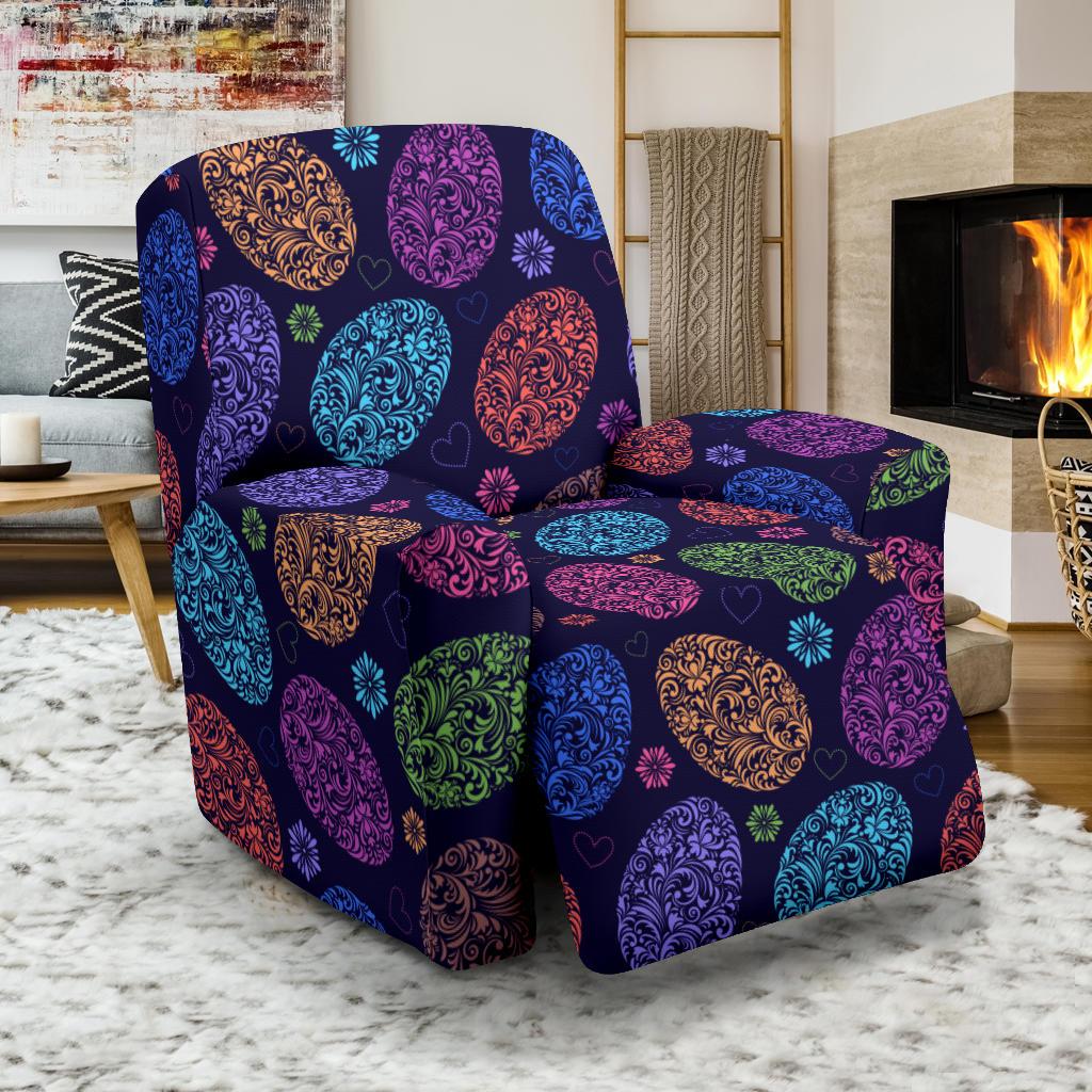 Easter Eggs Pattern Print Design RB012 Recliner Slipcover-JORJUNE.COM