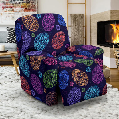 Easter Eggs Pattern Print Design RB012 Recliner Slipcover-JORJUNE.COM
