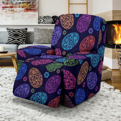 Easter Eggs Pattern Print Design RB012 Recliner Slipcover-JORJUNE.COM