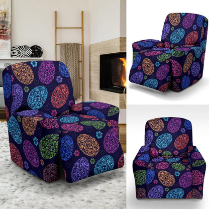 Easter Eggs Pattern Print Design RB012 Recliner Slipcover-JORJUNE.COM