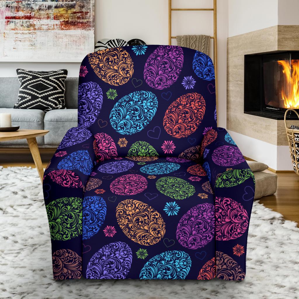 Easter Eggs Pattern Print Design RB012 Recliner Slipcover-JORJUNE.COM