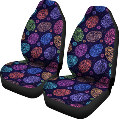 Easter Eggs Pattern Print Design RB012 Universal Fit Car Seat Covers-JorJune