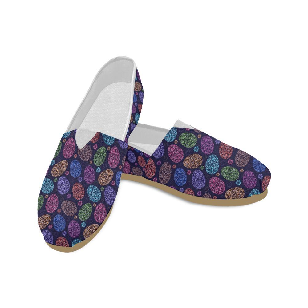 Easter Eggs Pattern Print Design RB012 Women Casual Shoes-JorJune.com