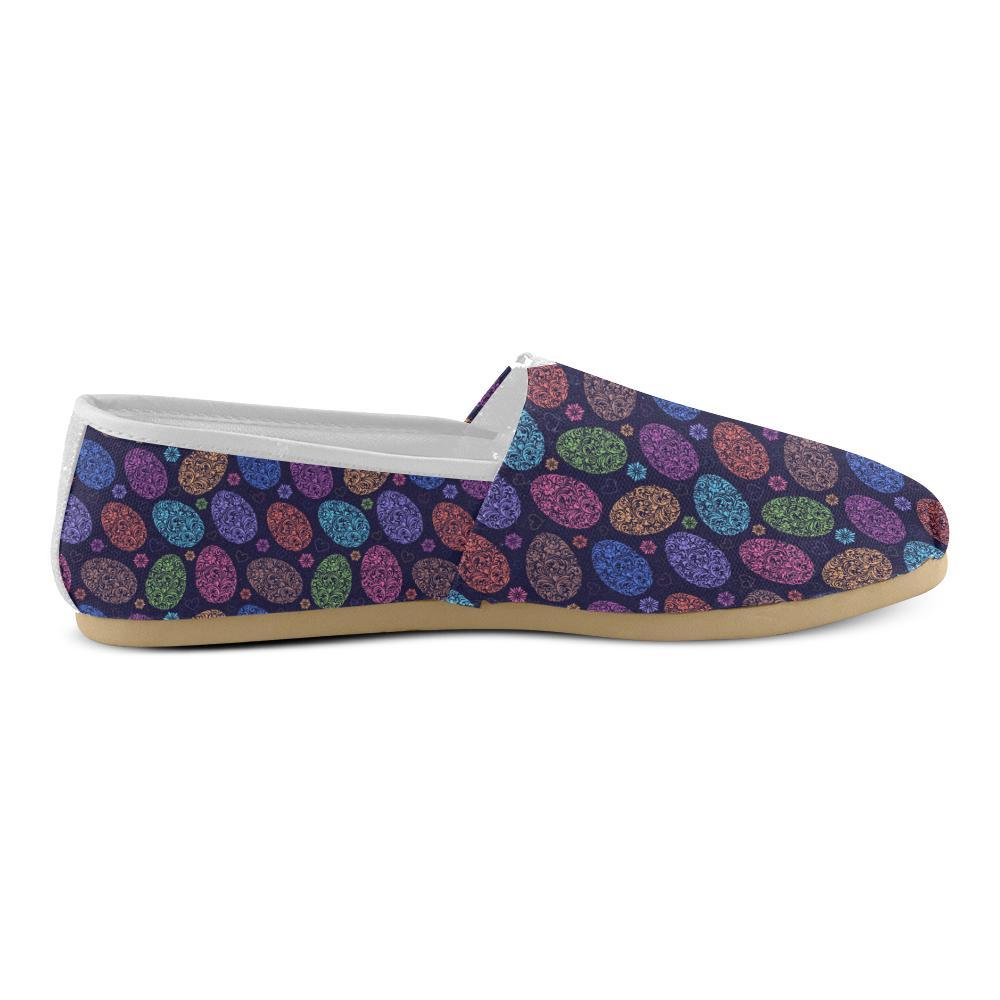 Easter Eggs Pattern Print Design RB012 Women Casual Shoes-JorJune.com
