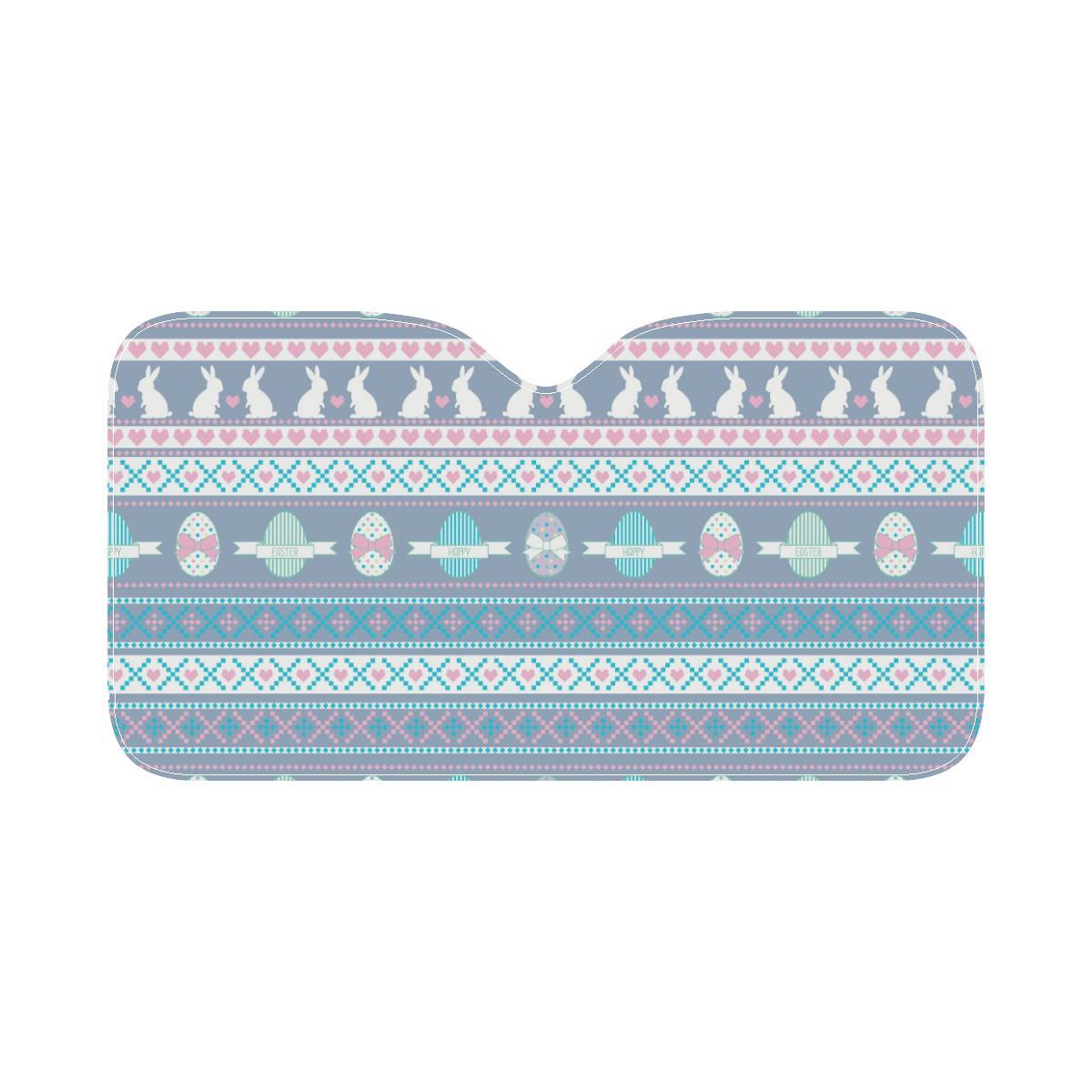 Easter Eggs Pattern Print Design RB013 Car Sun Shade-JorJune