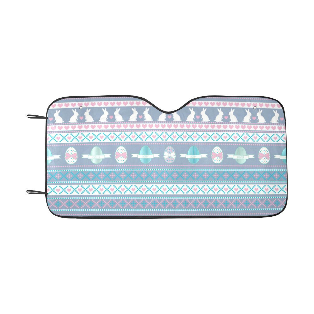Easter Eggs Pattern Print Design RB013 Car Sun Shade-JorJune