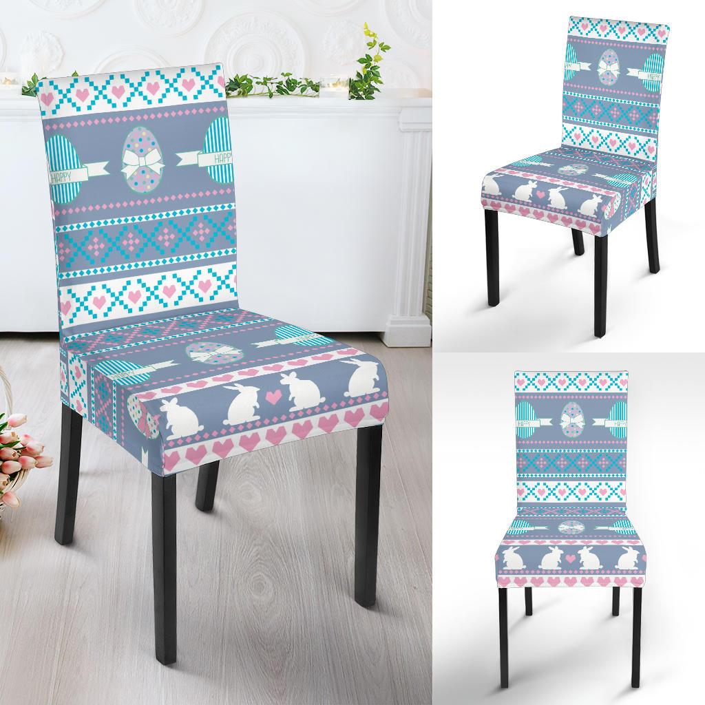 Easter Eggs Pattern Print Design RB013 Dining Chair Slipcover-JORJUNE.COM