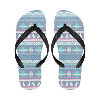 Easter Eggs Pattern Print Design RB013 Flip Flops-JorJune