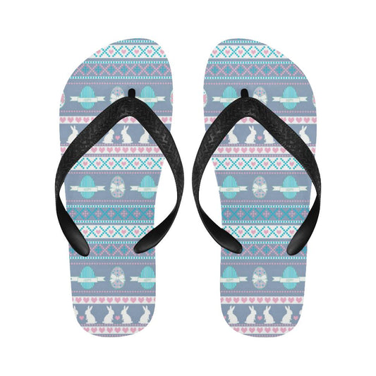 Easter Eggs Pattern Print Design RB013 Flip Flops-JorJune