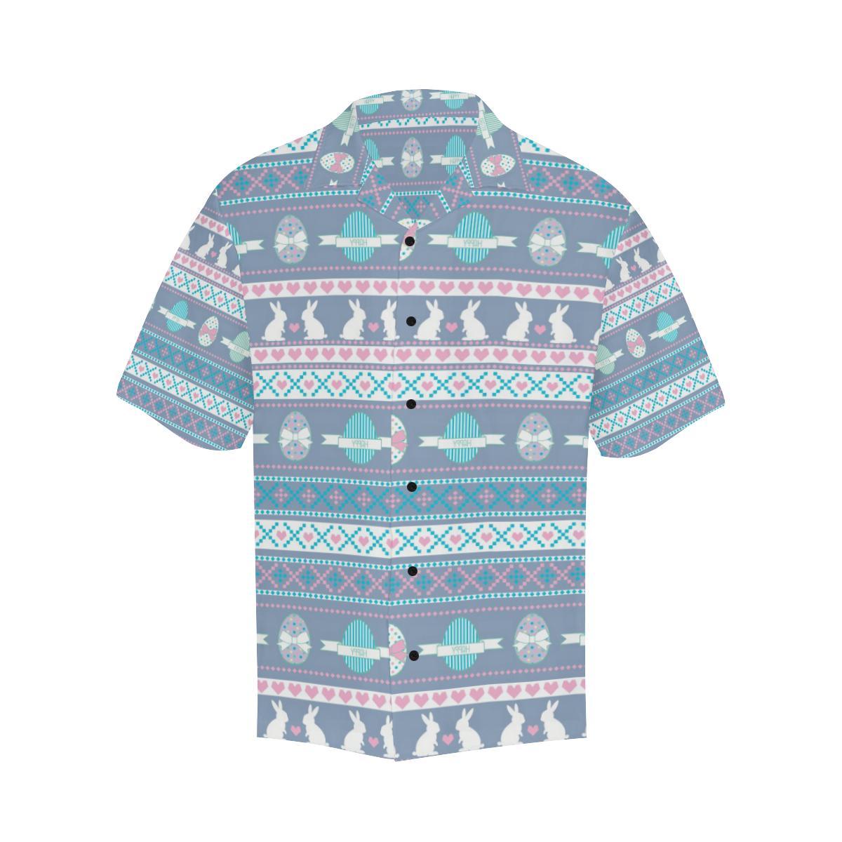 Easter Eggs Pattern Print Design RB013 Men Hawaiian Shirt-JorJune