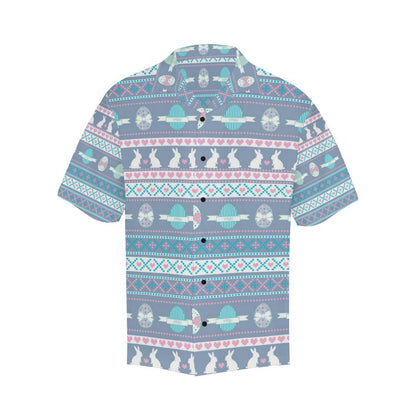 Easter Eggs Pattern Print Design RB013 Men Hawaiian Shirt-JorJune