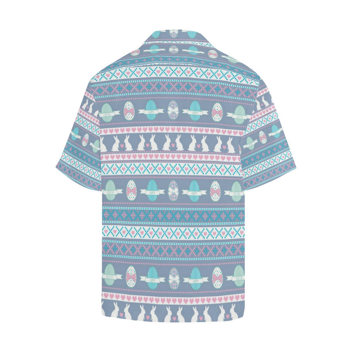 Easter Eggs Pattern Print Design RB013 Men Hawaiian Shirt-JorJune