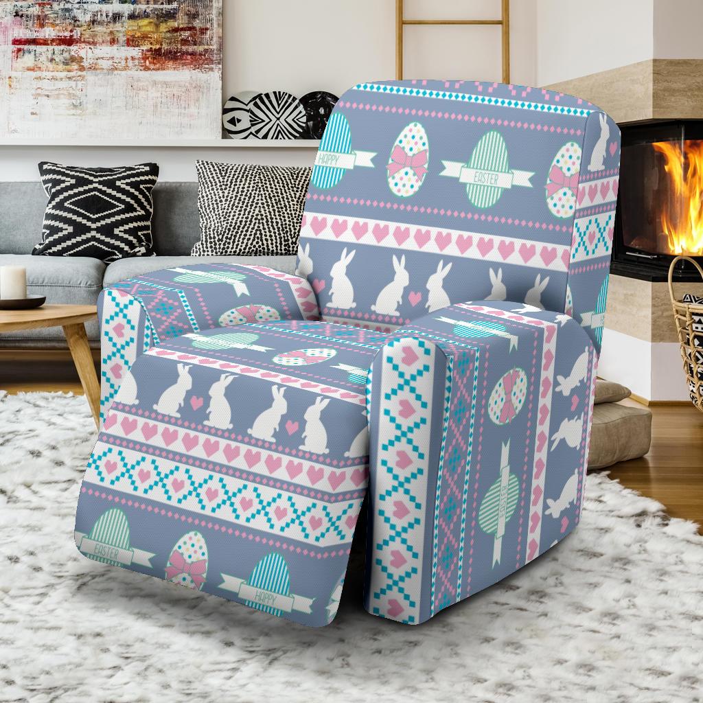 Easter Eggs Pattern Print Design RB013 Recliner Slipcover-JORJUNE.COM