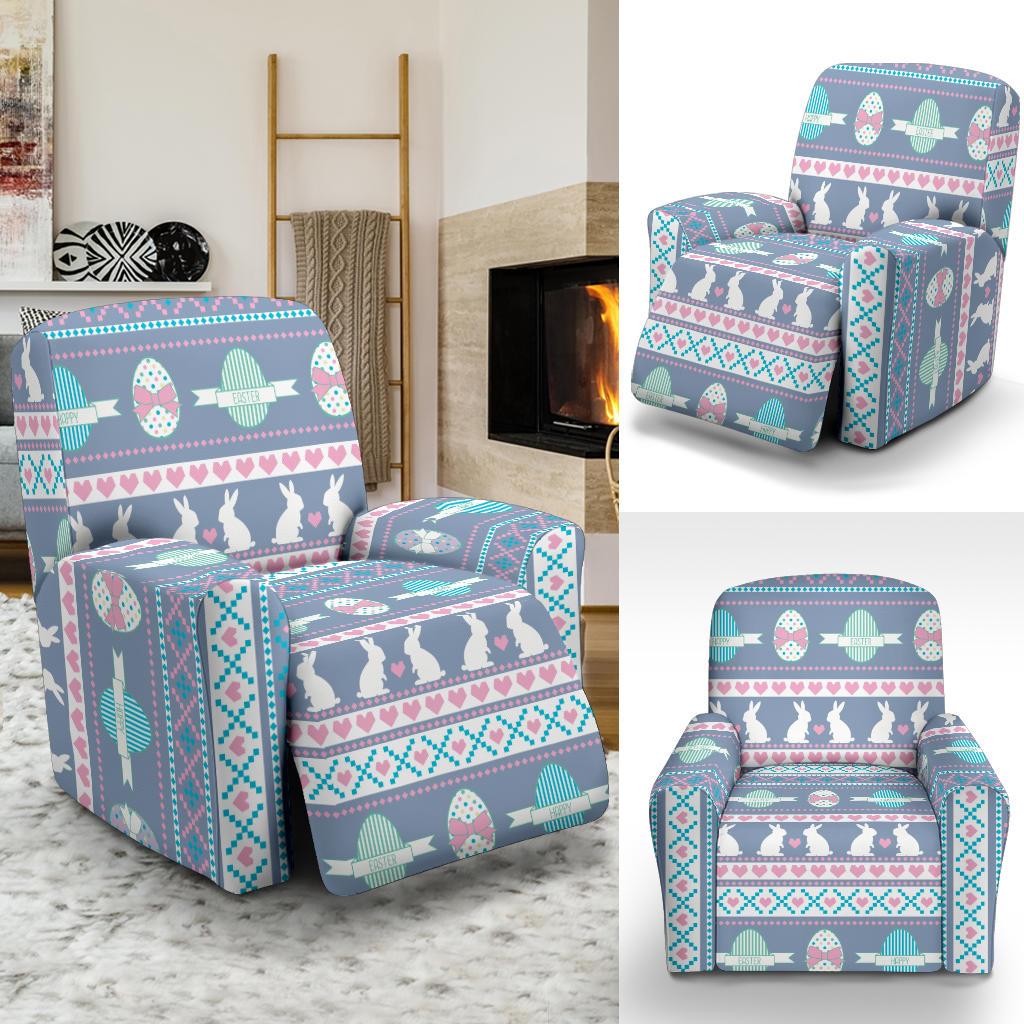 Easter Eggs Pattern Print Design RB013 Recliner Slipcover-JORJUNE.COM
