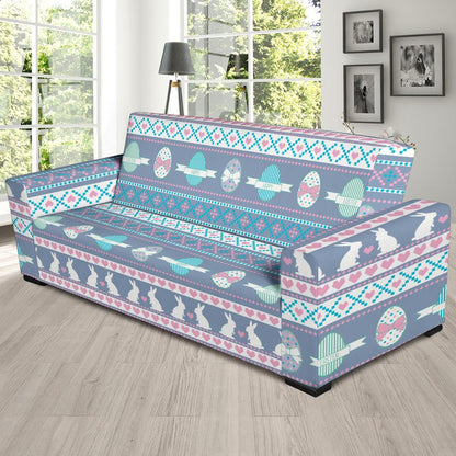 Easter Eggs Pattern Print Design RB013 Sofa Slipcover-JORJUNE.COM