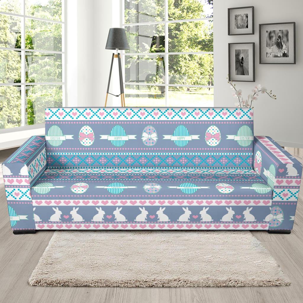 Easter Eggs Pattern Print Design RB013 Sofa Slipcover-JORJUNE.COM
