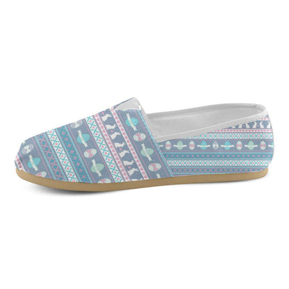 Easter Eggs Pattern Print Design RB013 Women Casual Shoes-JorJune.com