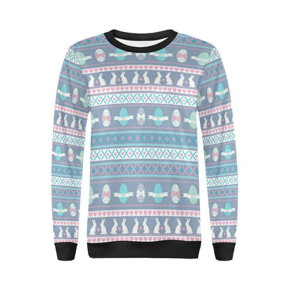 Easter Eggs Pattern Print Design RB013 Women Long Sleeve Sweatshirt-JorJune
