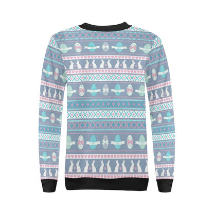 Easter Eggs Pattern Print Design RB013 Women Long Sleeve Sweatshirt-JorJune