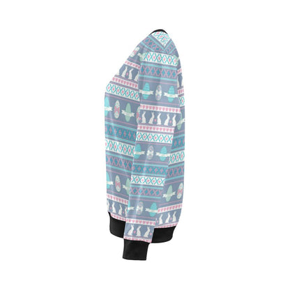 Easter Eggs Pattern Print Design RB013 Women Long Sleeve Sweatshirt-JorJune
