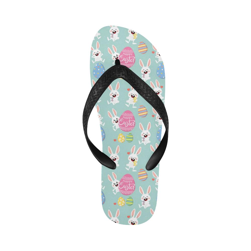 Easter Eggs Pattern Print Design RB014 Flip Flops-JorJune