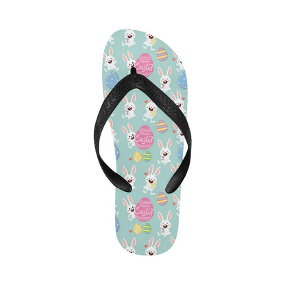 Easter Eggs Pattern Print Design RB014 Flip Flops-JorJune