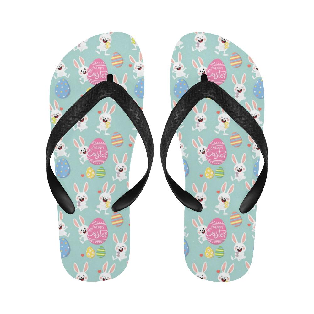 Easter Eggs Pattern Print Design RB014 Flip Flops-JorJune