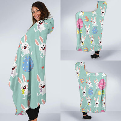 Easter Eggs Pattern Print Design RB014 Hooded Blanket-JORJUNE.COM