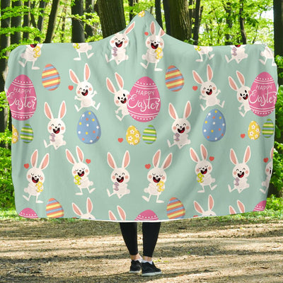 Easter Eggs Pattern Print Design RB014 Hooded Blanket-JORJUNE.COM