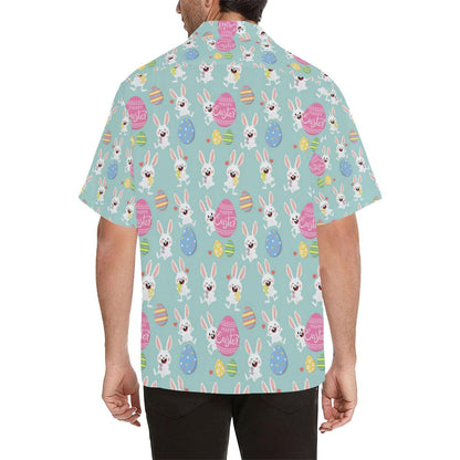 Easter Eggs Pattern Print Design RB014 Men Hawaiian Shirt-JorJune