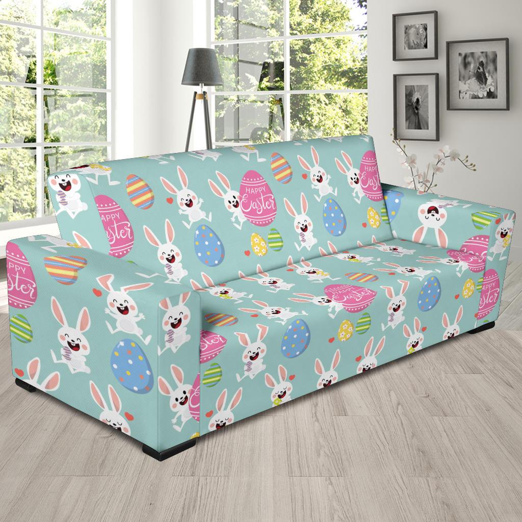 Easter Eggs Pattern Print Design RB014 Sofa Slipcover-JORJUNE.COM