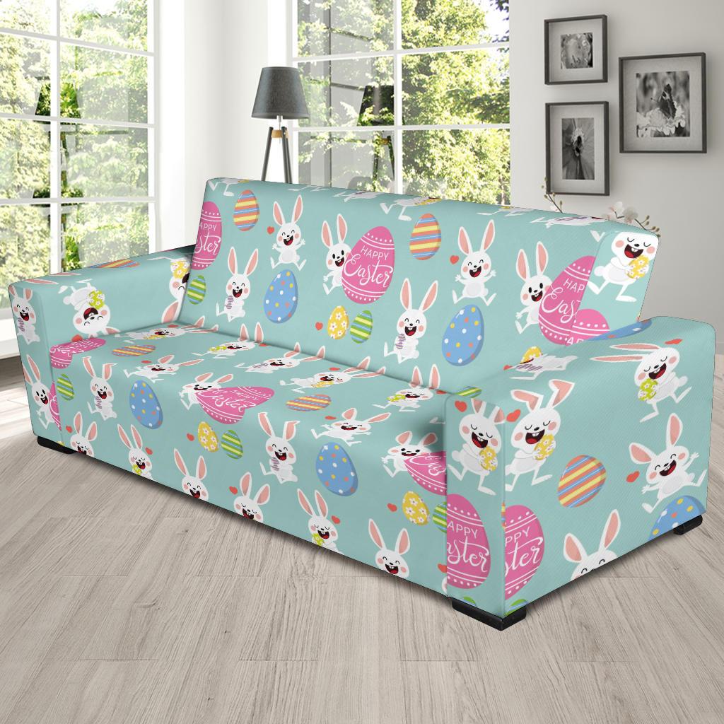 Easter Eggs Pattern Print Design RB014 Sofa Slipcover-JORJUNE.COM