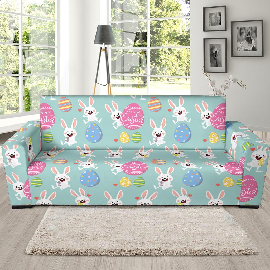 Easter Eggs Pattern Print Design RB014 Sofa Slipcover-JORJUNE.COM