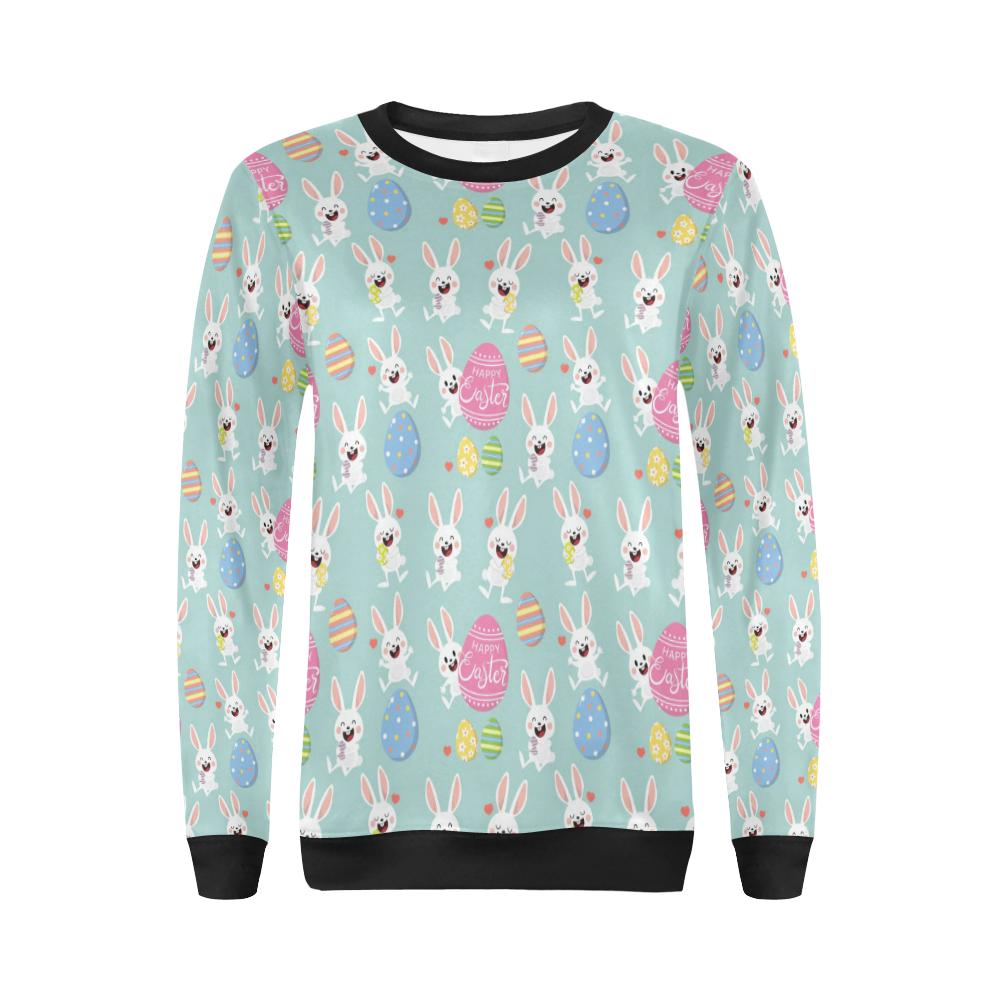 Easter Eggs Pattern Print Design RB014 Women Long Sleeve Sweatshirt-JorJune