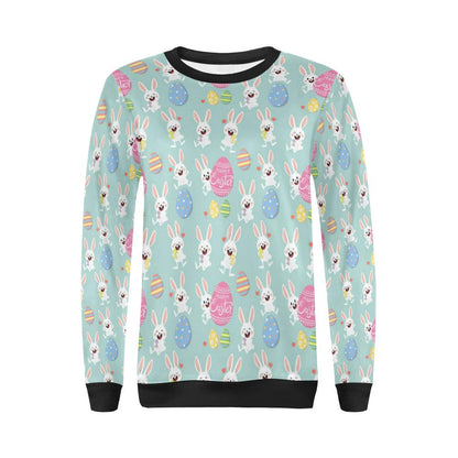 Easter Eggs Pattern Print Design RB014 Women Long Sleeve Sweatshirt-JorJune