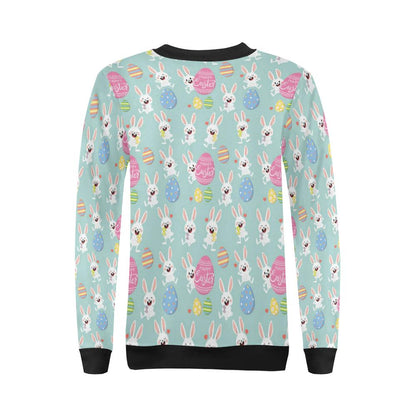 Easter Eggs Pattern Print Design RB014 Women Long Sleeve Sweatshirt-JorJune