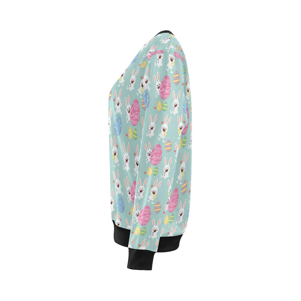 Easter Eggs Pattern Print Design RB014 Women Long Sleeve Sweatshirt-JorJune