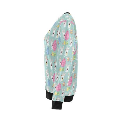 Easter Eggs Pattern Print Design RB014 Women Long Sleeve Sweatshirt-JorJune