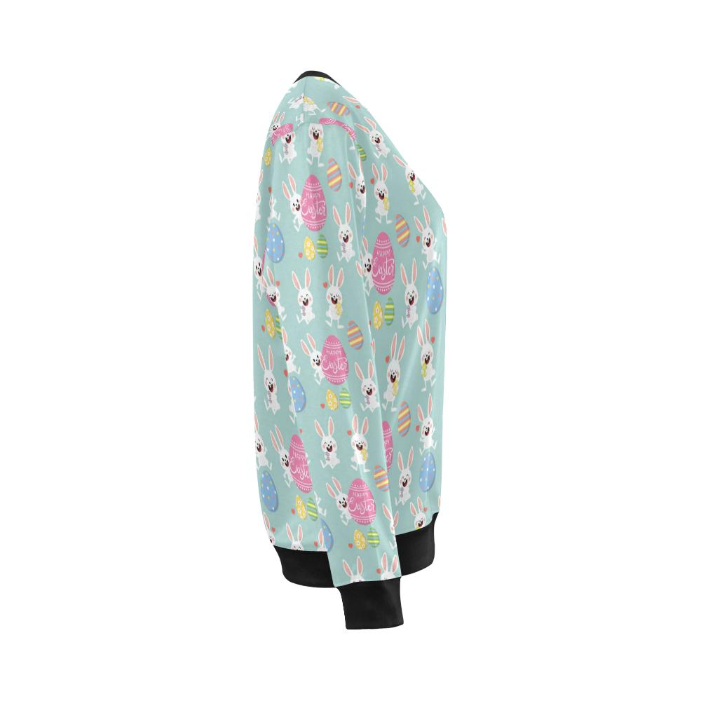 Easter Eggs Pattern Print Design RB014 Women Long Sleeve Sweatshirt-JorJune