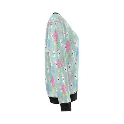 Easter Eggs Pattern Print Design RB014 Women Long Sleeve Sweatshirt-JorJune